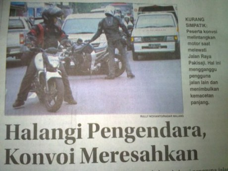 touring yamaha byson blokir jalan di malang