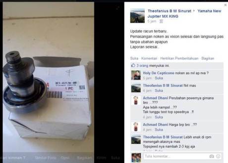 yamaha jupiter mx king 150 pakai noken as vixion nafas menengah jadi yahud