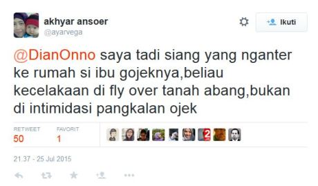 Beredar Foto Go-Jek Wanita di pukuli tukang ojek, Ternyata kecelakaan tunggal 2