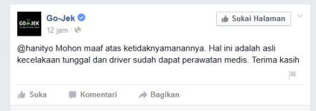 Beredar Foto Go-Jek Wanita di pukuli tukang ojek, Ternyata kecelakaan tunggal 3