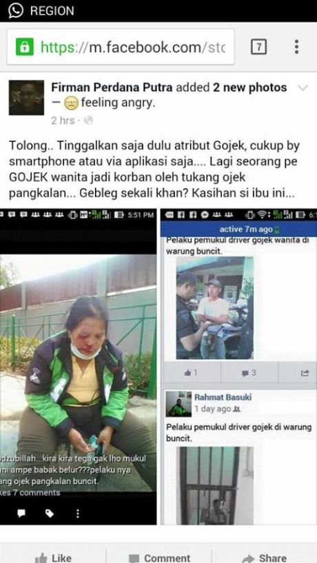 Beredar Foto Go-Jek Wanita di pukuli tukang ojek, Ternyata kecelakaan tunggal