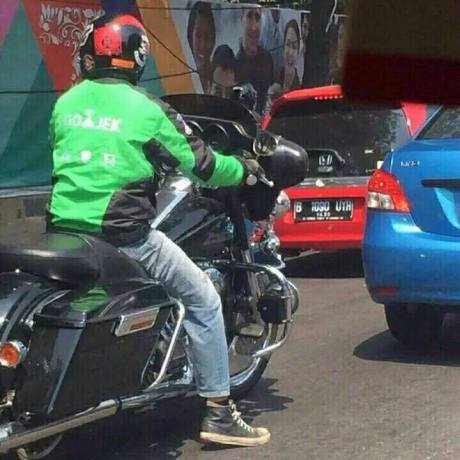 Heboh Mogeh Harley Davidson jadi Armada Ojek Go-Jek, trik Marketing kah  pertamax7.com