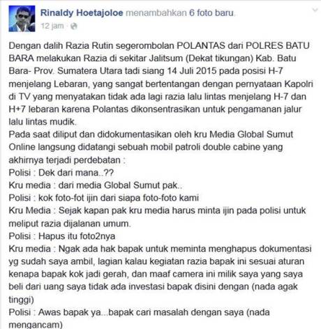 Kena Foto Wartawan, Razia Lalu Lintas Polisi Jelang Lebaran di Sumatera Utara Ini bubar jalan 00 pertamax7.com