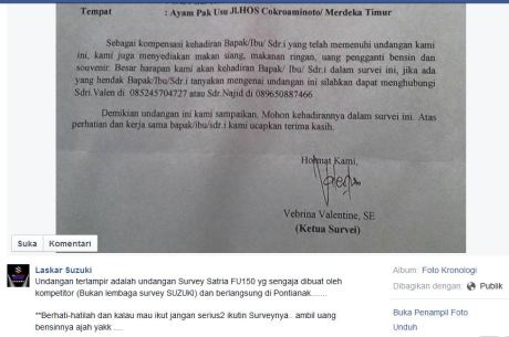 Keren.. Suzuki Satria F jadi Bahan Penelitian Di Pontianak