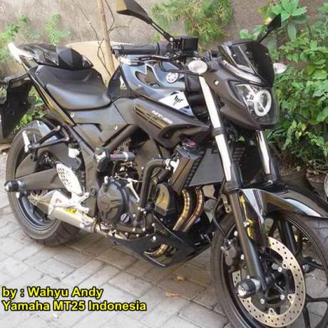 Modifikasi Yamaha MT-25 Hitam dengan HID Projector ini nampak Garang Habis Rp.13 juta 03 pertamax7.com