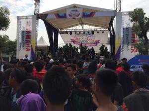 Pengunjung di Blue Core Yamaha Motor Show 2015 di Soreang&nbsp;Bandung