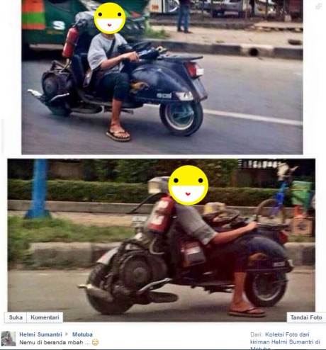 unik vespa 2T ini seakan melaju mundur  pertamax7.com jpg