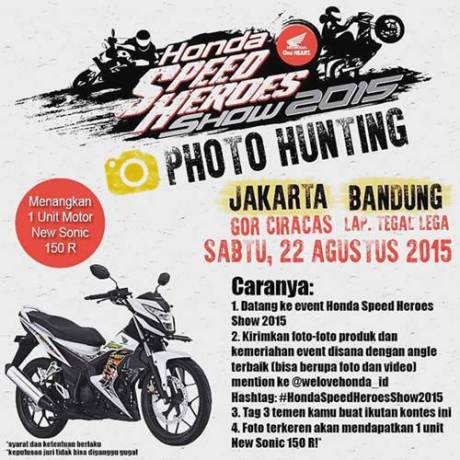 AYo Nonton Grand Launching All New honda CB150R dan new SOnic di Jakarta dan Bandung 22 Agustus 2015 bertabur hadiah pertamax7.com