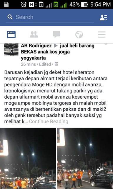 Beredar BC Mogeh Harley Tabrak Mobil di Jogja, Mau Berantem yang melerai malah babak belur