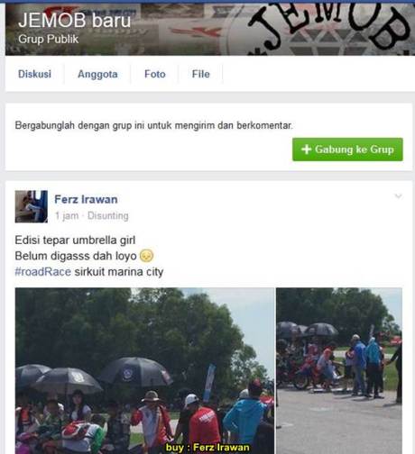 Cuaca Panas Umbrella Girl Ambruk pingsan di sirkuit marina city 04 pertamax7.com