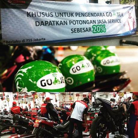 Dukung Ide Kreatif, Yamaha Flag Ship Shop Cempaka Putih Jakarta beri Diskon 20 % bagi Armada Gojek pertamax7.com