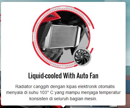 fitur new honda CB150R facelift 2015 radiator dengan kipas pertamax7.com