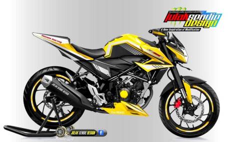 Modifikasi All new Honda New CB150R Facelift Julak sendie kuning hitam 00  pertamax7.com