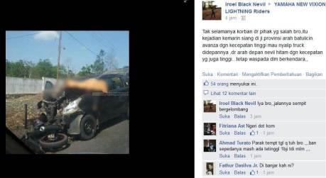 Avanza Salip Truk tabrak yamaha New Vixion di batulicin pertamax7.com