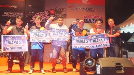 Gymkhana New Honda Sonic Medan diPadati 118 Starter hadiah mantabh 11 pertamax7.com