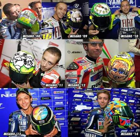 helm agv valentino rossi special misano dari tahun ke tahun pertaax7.com