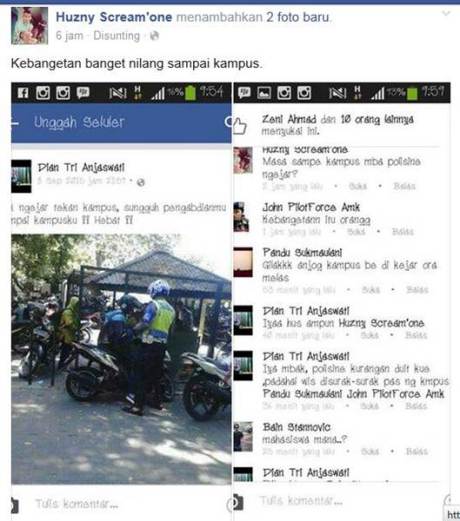 Keren... Pak Polisi ini Kejar Pelanggar dan Tilang di Kampus