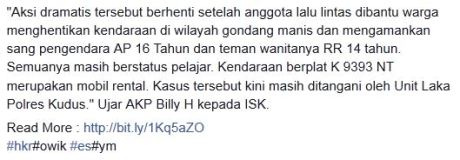 kronologi Aksi Bocah bak game GTA tabrak polisi dan warga di Kudus 3