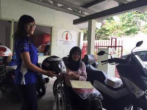 Kunjungan pak Abidin YIMM kepada Mbak Echi Yamaha Nmax Roda 3 bersemangat tinggi 09&nbsp;pertamax7.com