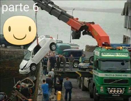Mau Angkat Mobil Tercebur di Laut, sampai 3 Truck Crane turun tangan 08 Pertamax7.com