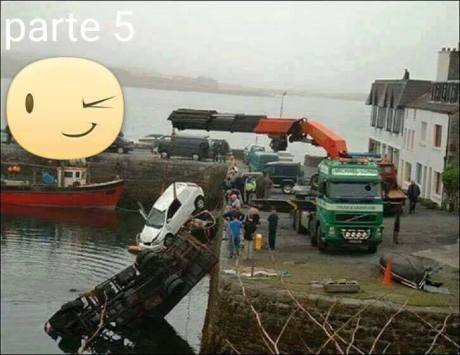 Mau Angkat Mobil Tercebur di Laut, sampai 3 Truck Crane turun tangan 09 Pertamax7.com