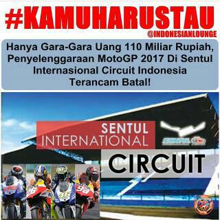 Motogp Indonesia 2017, Pemerintah nego soal dana Kontrak Rp.110 M