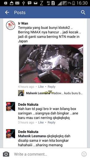 Yamaha NMax Klotok-klotok karena Bearing Oblak 08 pertamax7.com