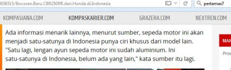 All New Honda CBR250RR bakal Pakai Swing Arm Alumunium jadi yang pertama di Indonesia Lahir Agustus 2016 pertamax7.com