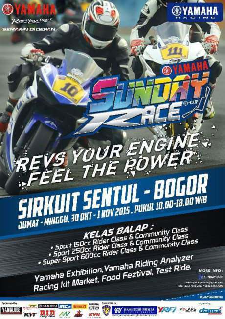 Ayo Nonton Yamaha Sunday Race R-Cup Seri 3 Sentul 30 Oktober-1 November 2015 pertamax7.com 1