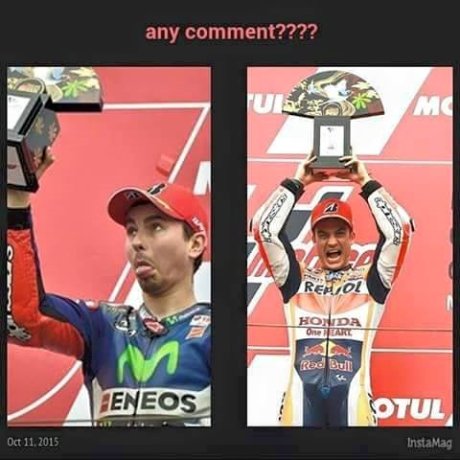 Dapet Aja Foto Pedrosa Girang vs Lorenzo Mrengut saat Podium Motogp Jepang 2015 pertamax7.com