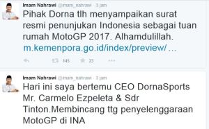 DORNA terbitkan Surat Resmi Penunjukkan Indonesia sebagai Tuan Rumah Motogp 2017&nbsp;pertamax7.com