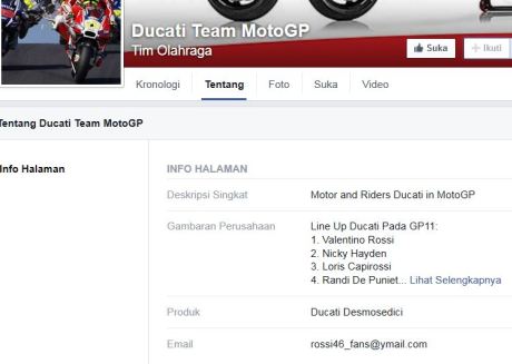Ducati Team MotoGP Dukung Valentino Rossi  pertamax7.com