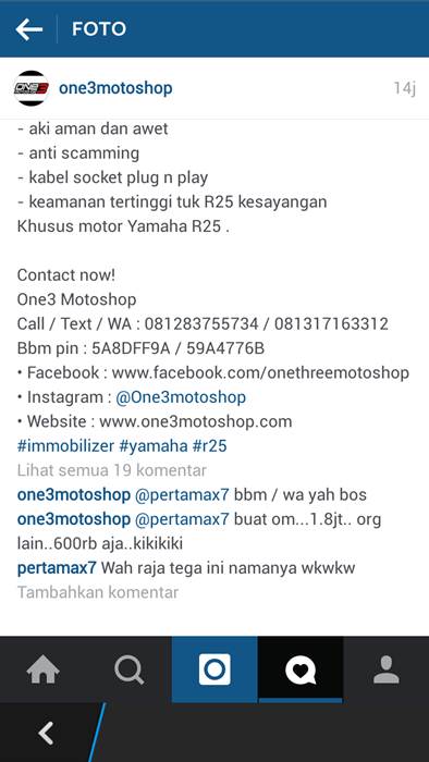 Immobilizer Yamaha R25 dan MT25 cuma Rp.600 rebu bikin motor mahalmu semakin aman 01 pertamax7.com