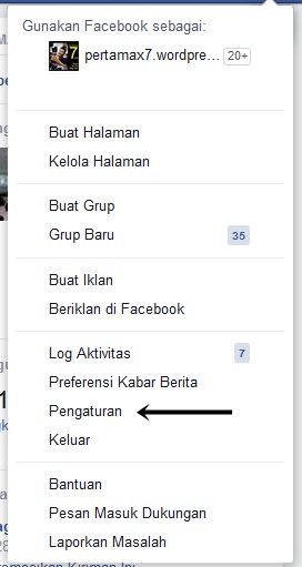 pengaturan facebook pertamax7.com