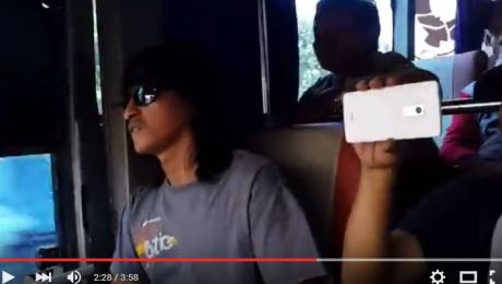 Aksi Ngeri Bus Pantura Slipstream tempel Bus depannya 5 CM di kecepatan 110 KPH, Penumpang Pasrah Tikungan tajam terpercaya 03 Pertamax7.com