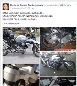 Bule Ini Keluhkan Motor BMW yang Protol Kualitas CHING-LING 01&nbsp;pertamax7.com