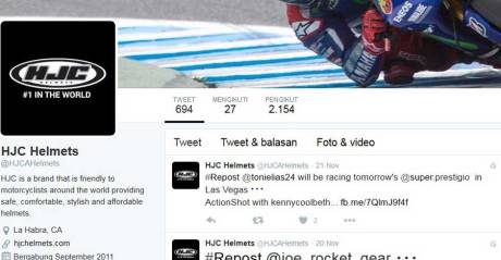 follower-helm-HJC-di-twitter-masih-sepi-pertamax7.com