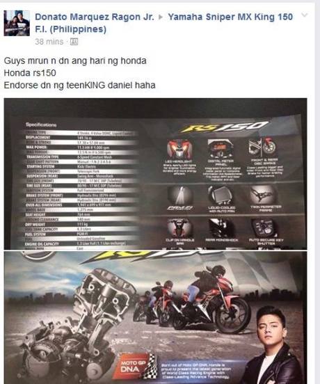 New Honda Sonic 150R di Filipina namanya Honda RS150 siap meluncur buatan Indonesia pertamax7.com