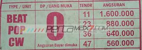 Wah DP Honda BeAT Pop ini Rp.0 , Jangan Seneng dulu pertamax7.com 2