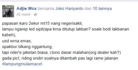 Yamaha MT15 Blusukan ke Lampung buat Test Jalanan, sadess pertamax7.com