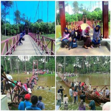 Dinaiki-Ratusan-Alay-Selfie,-Jembatan-Gantung-Ambruk-di-Hutan-Bale-Jurong-Kota-Langsa-Aceh--pertamax7.com
