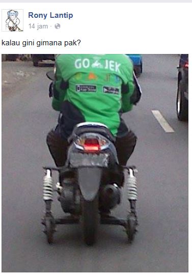 Modifikasi Yamaha Mio 4 Roda buat Gojek ini bikin senyum