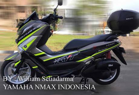 Modifikasi Yamaha NMAX Striping KYT Helmet ini ciamik  02 Pertamax7.com