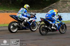 suzuki satria F injeksi vs suzuki gsx-R600 di&nbsp;sentul