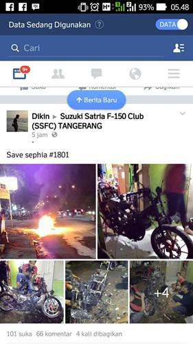 Suzuki Satria F terbakar Karena Isi Bensin Luber pertamax7.com 00 pertamax7.com