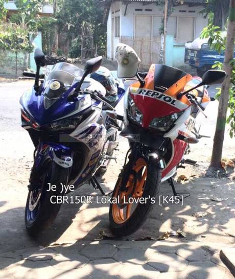 yamaha R25 jejer honda CBR150R lokal pertamax7.com