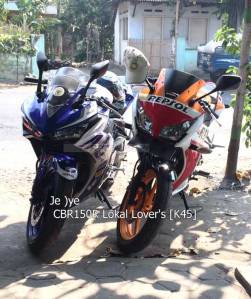 yamaha R25 jejer honda CBR150R lokal&nbsp;pertamax7.com