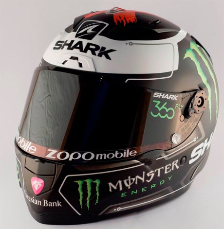 Ini dia Foto Bening Helm Shark Jorge Lorenzo, Ya Khas Por Fuera... Byee HJC 01 Pertamax7.com