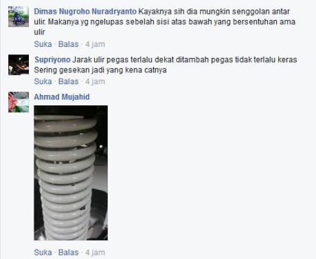 Keluhan Aksesoris Sok Belakang Empuk Kayaba Yamaha Nmax Cat Gampang Mengelupas 03 Pertamax7.com