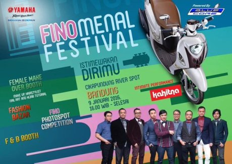 launching yamaha new fino 125 blue core 2016 di bandung bersama kahitna pertamax7.com